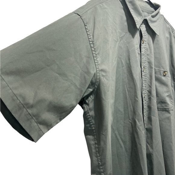 CABELAS, LARGE/TALL, GREEN, SHORT SLEEVE, BUTTON UP. - Picture 7 of 8